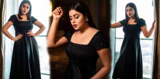 beautiful poorna looking like an angil in black dress