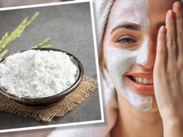 skincare with rice floor