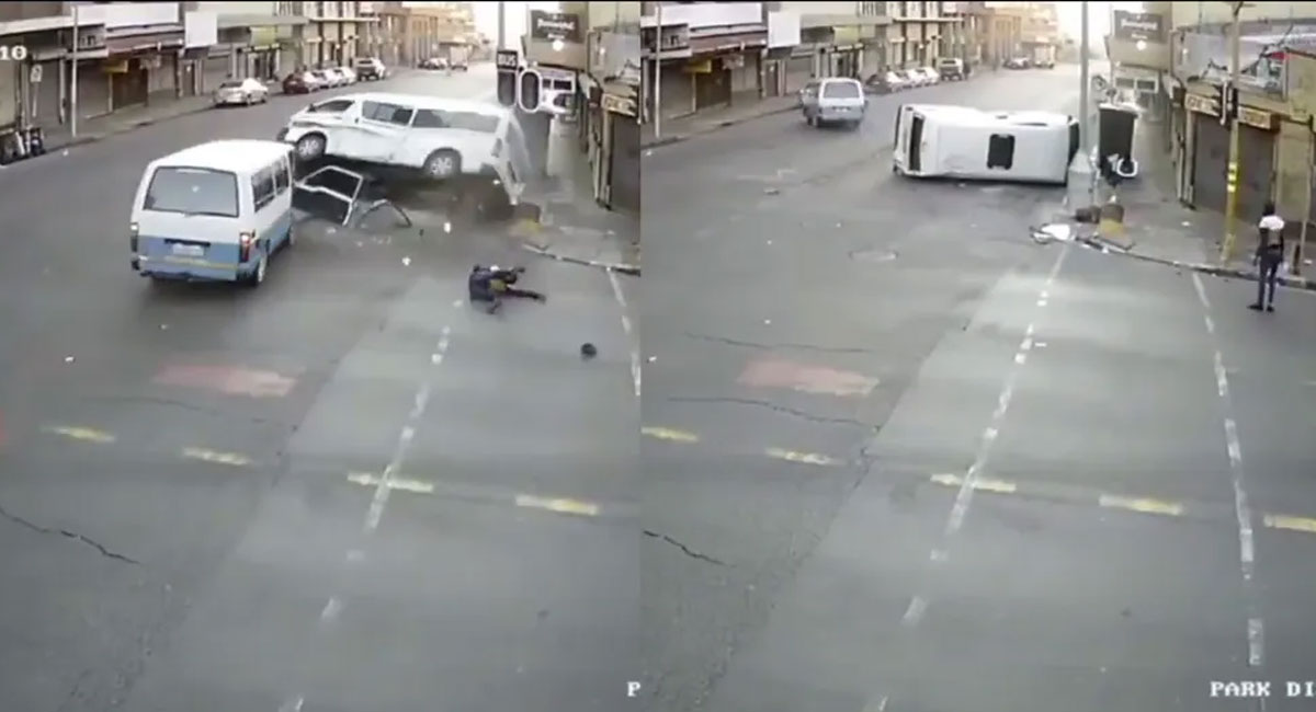 man escaped death miraculously in accident video viral