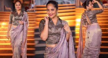 Anasuya : వెరైటీ చీర కట్టుతో కుర్రాళ్ల గుండెల్లో గిరిగింతలు పెడుతున్న అనసూయ.