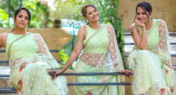 Anasuya : ఉల్లిపొర లాంటి చీరలో అందాల ఆరబోతతో అనసూయ, ఇది కదా అనసూయ కిక్కు..