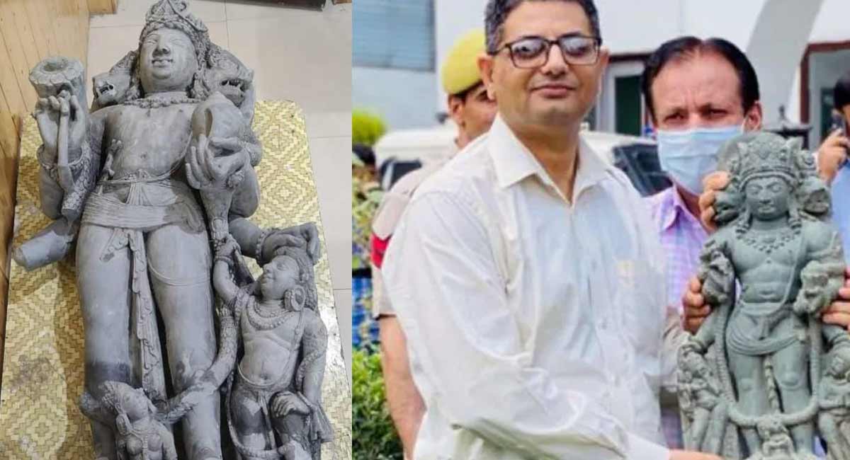 Viral News : భూమిని తవ్వుతుండగా బయటపడ్డ ఒక అద్భుతం... అది ఏంటంటే... anciant old lord visnu idel found in jammu and kasmir