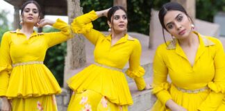 sreemuki on yellow dress looking stunning pics gone viral