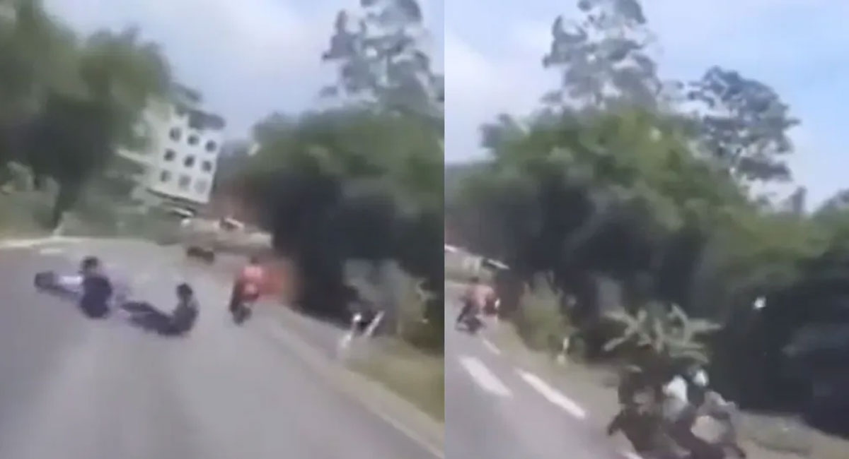 youth met with an accident twice video viral