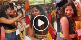 mass dance in jatara by young girl video viral