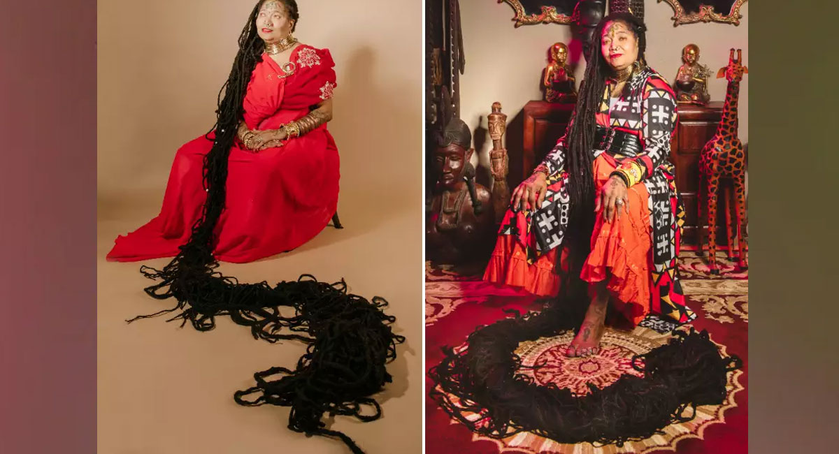 asha mandela created world guinness record with world longest dreadlocks