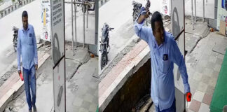 viral video of man escapes death in a second