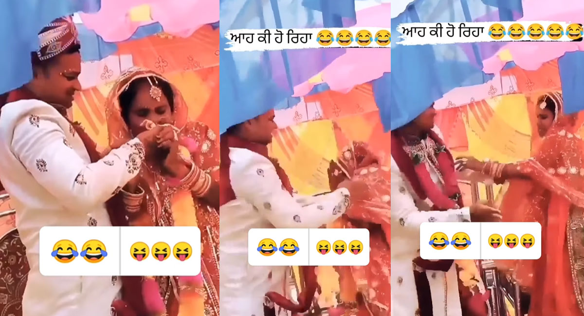 bride and bridegroom fighting video viral