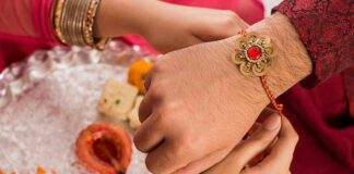 Why does the sister wear rakhi only on her right hand?