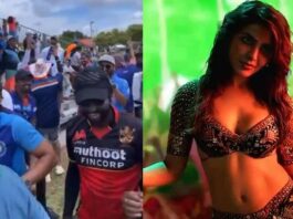 Steps to Samantha's puspa song at the Florida Cricket Stadium
