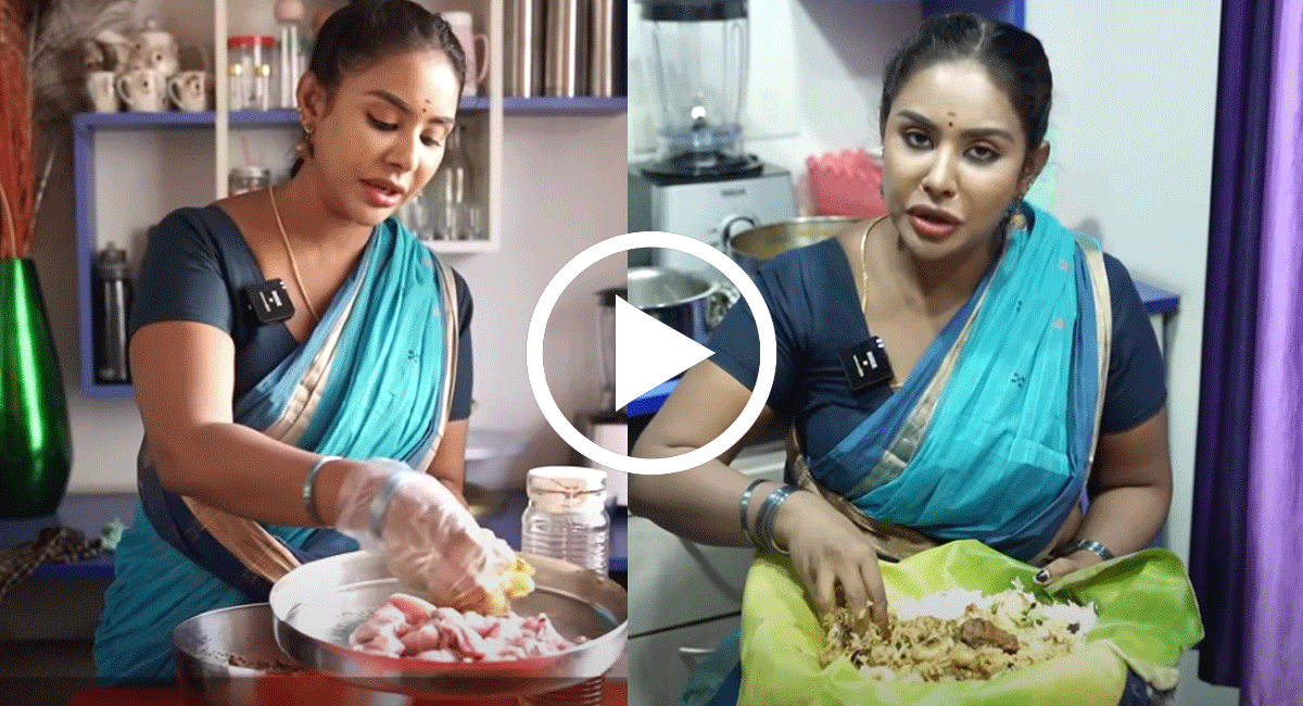 Sri Reddy : శ్రీ రెడ్డి వండిన బిర్యాని... బిర్యానీ తో పాటు నీతి సుక్తులు కూడా బాగానే వడ్డించింది.... SriReddy cooking biryni video on her YouTube channel