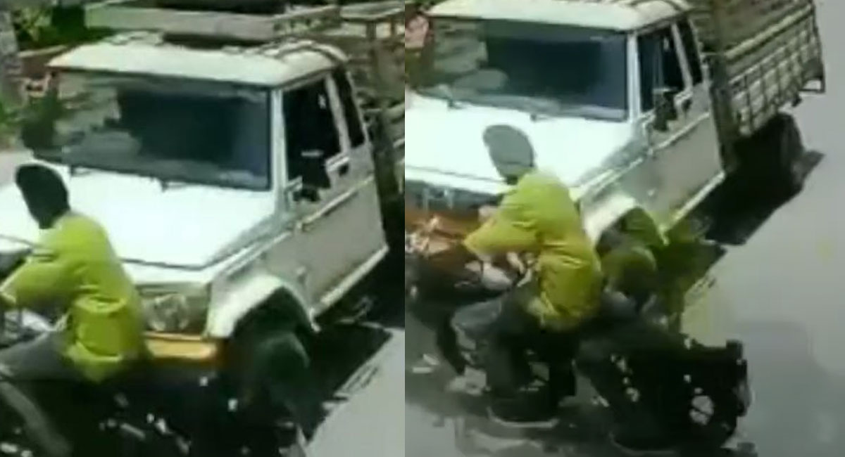road accident in miyapur video viral