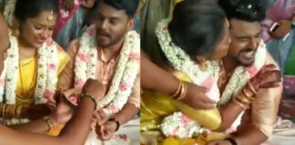 bride kisses to bride groom video viral