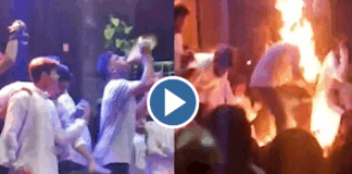 viral video stunts gone wrong on ganesh chathurdhi in gujarath