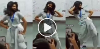 girl student dance to hindi song in class room video viral