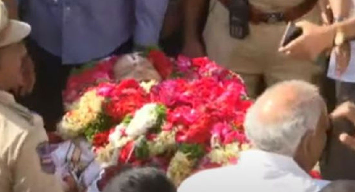 super star krishna last rites completed