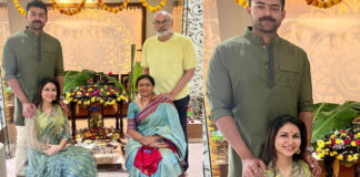 vinayaka-chavithi-celebrations-at-megas-house-nagababu-performed-the-first-pooja-with-daughter-in-law-before-marriage