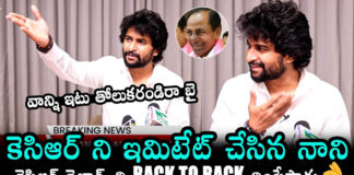 Nani who imitated KCR...does movie promotions do this too...?